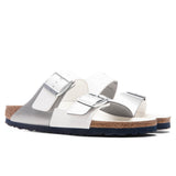 Women's Narrow Arizona Split Birko-Flor - White/Silver
