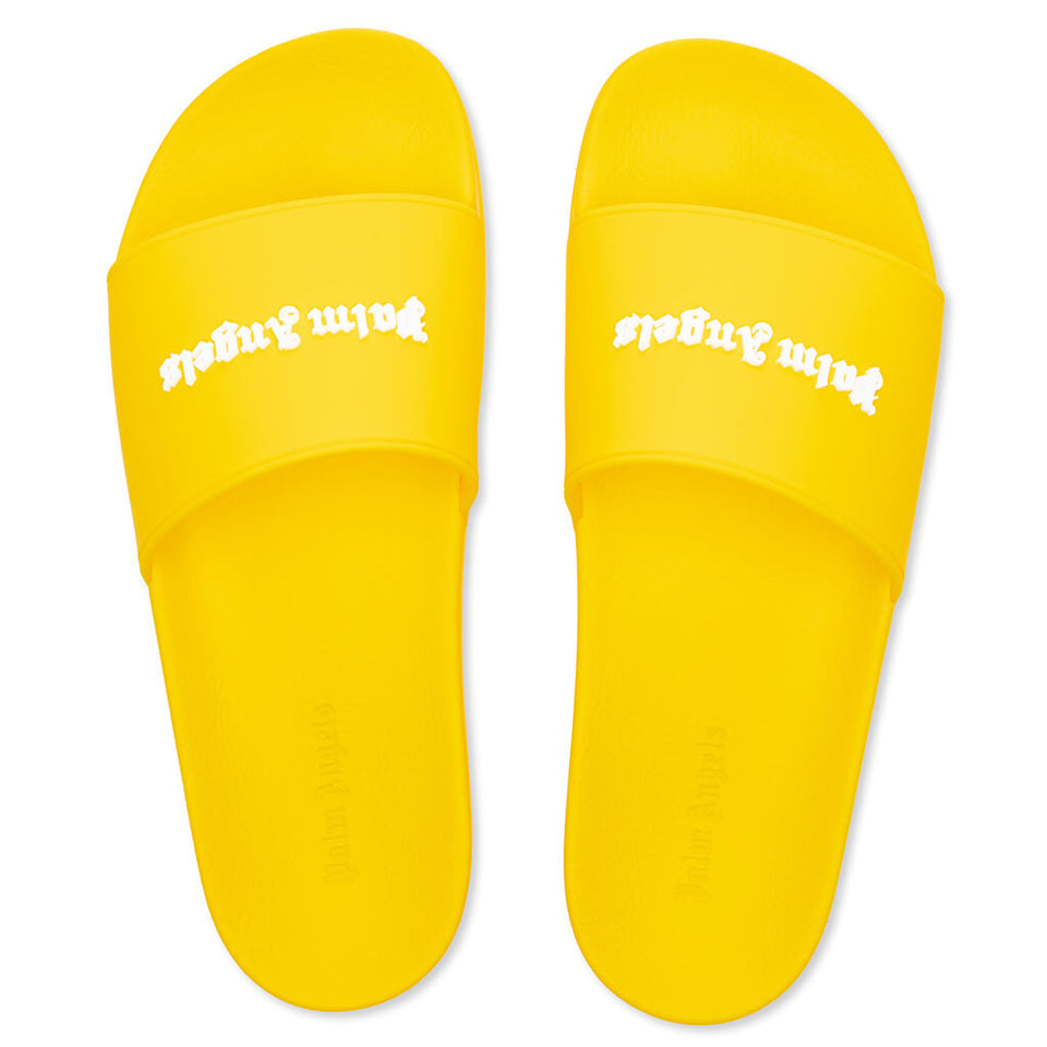 Classic Logo Pool Slider - Yellow Fluorescent