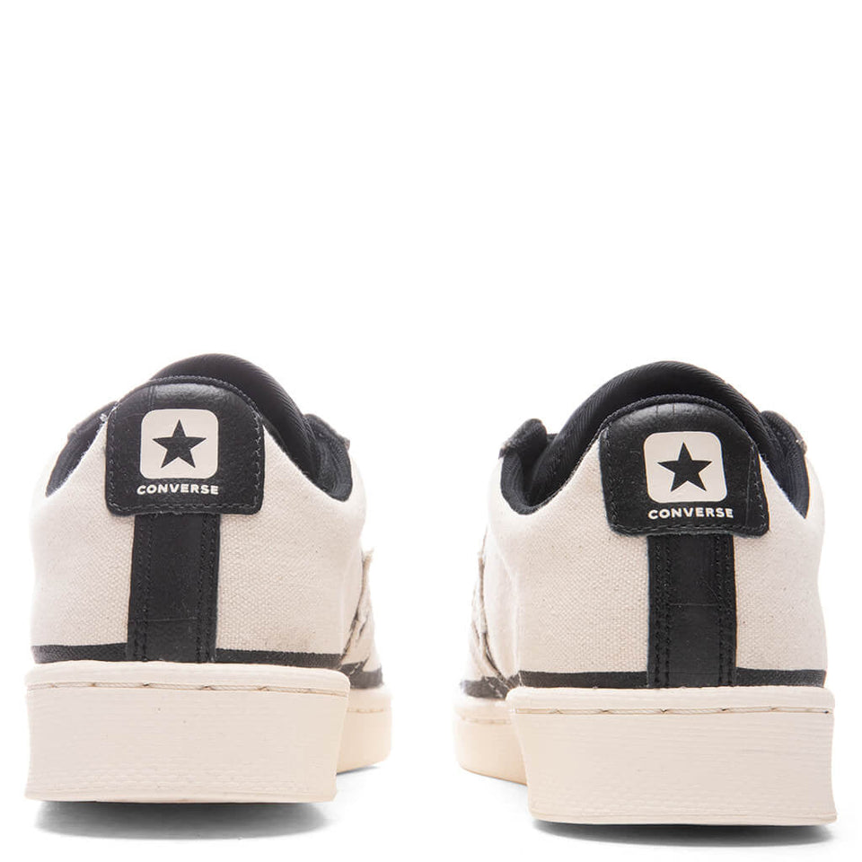 Converse x Joshua Vides Pro Leather Ox - Natural Ivory/Black/White