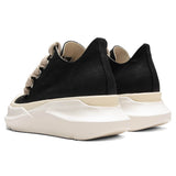 Denim Jumbo Laces Abstract Low Sneaks - Black/Milk