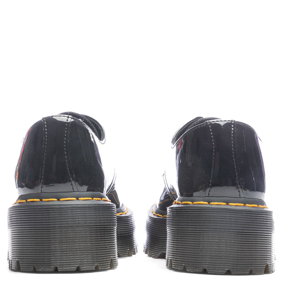 1461 Quad Smooth Leather Platform Shoes - Black Patent Lamper