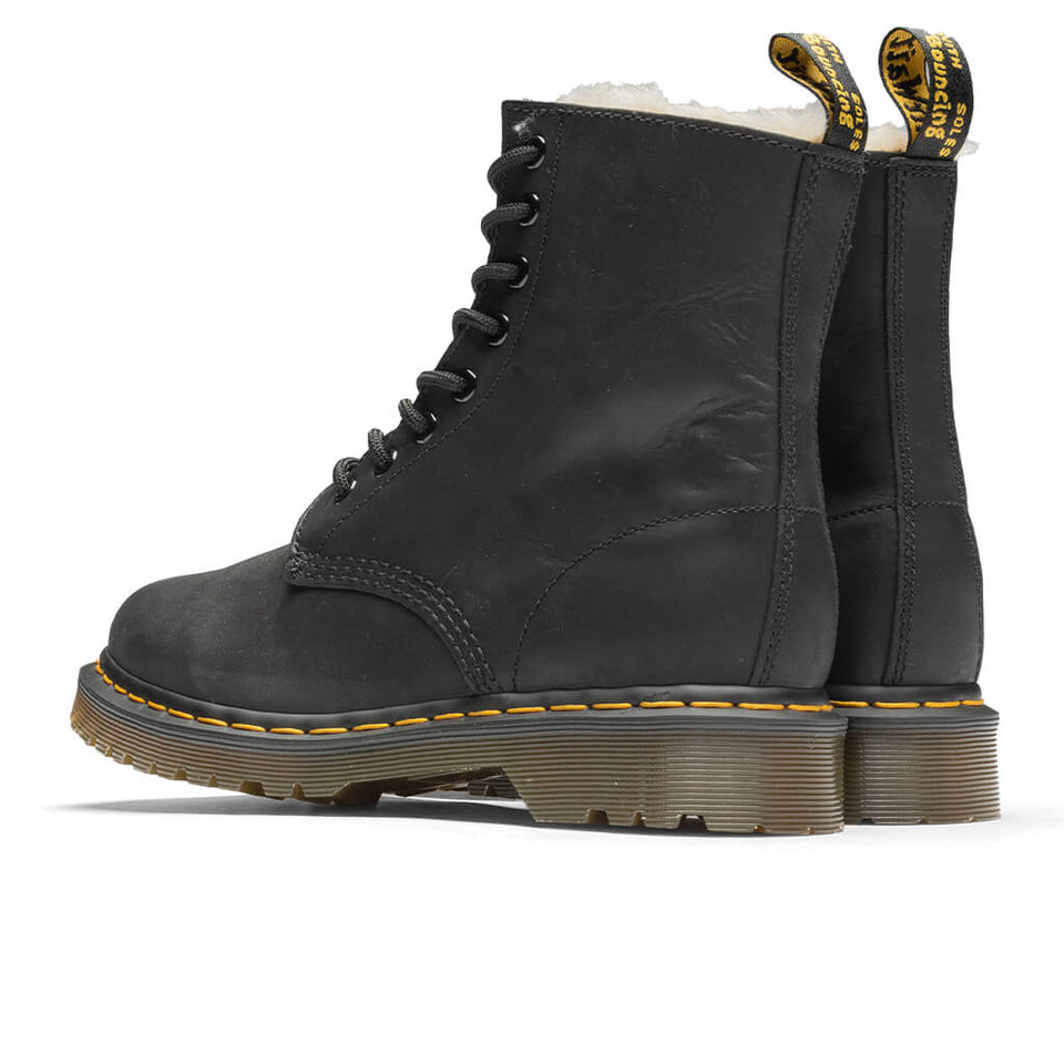 Women’s 1460 Faux Fur Lined Lace Up Boots - Black