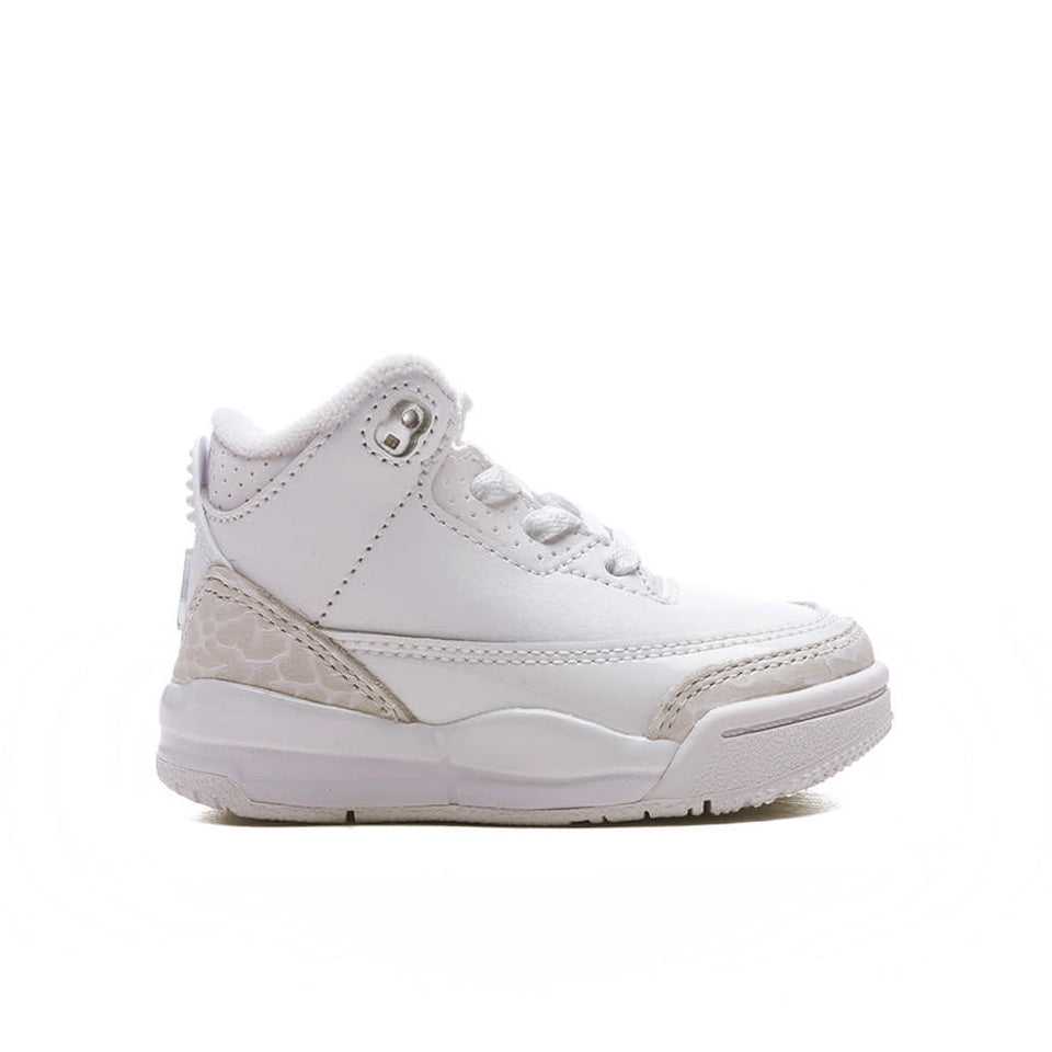 Air Jordan 3 Retro 'Pure Money' (TD) - White/Metalic Silver