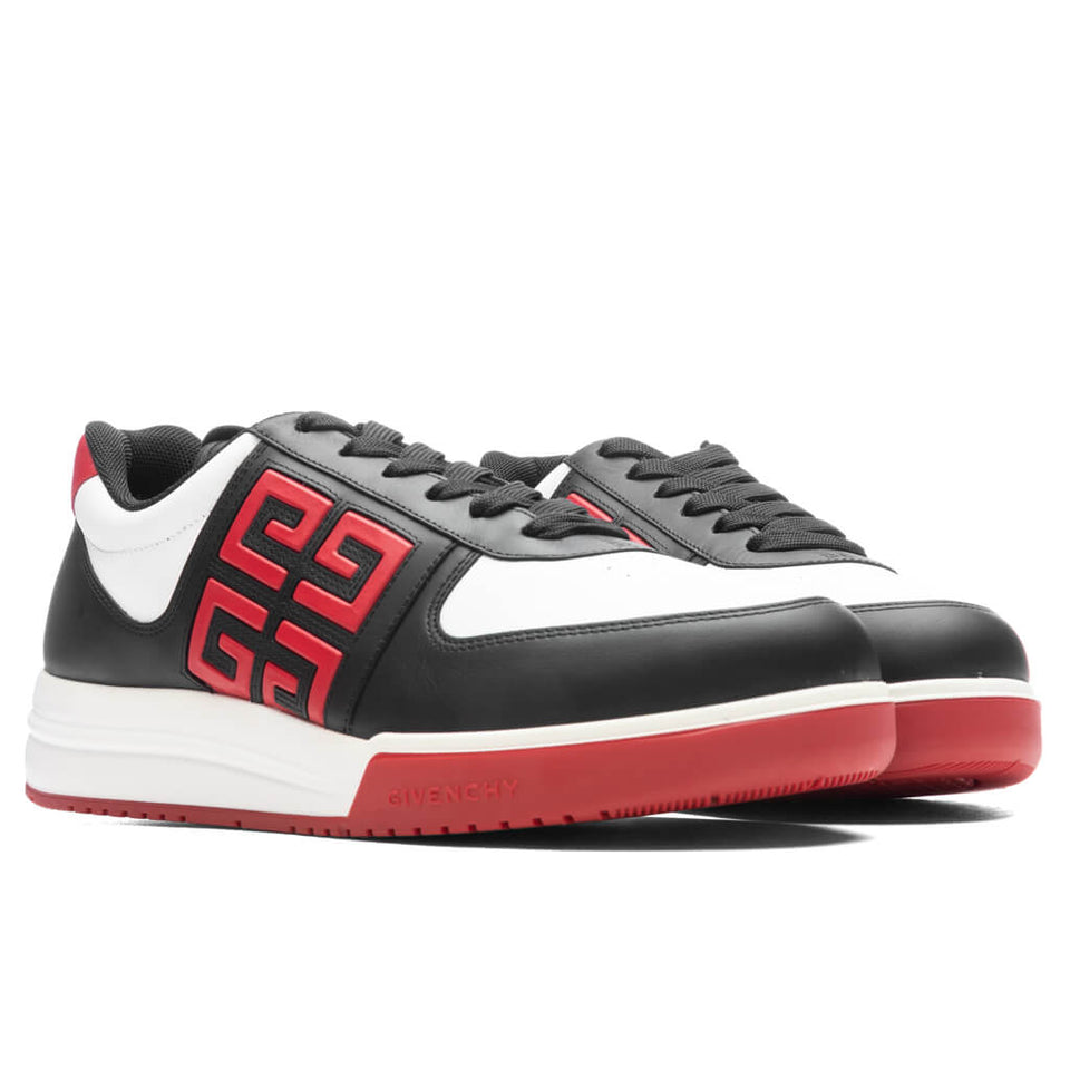 G4 Low-Top Sneakers - Black/White/Red