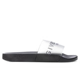 Slide Flat Sandals - White/Black