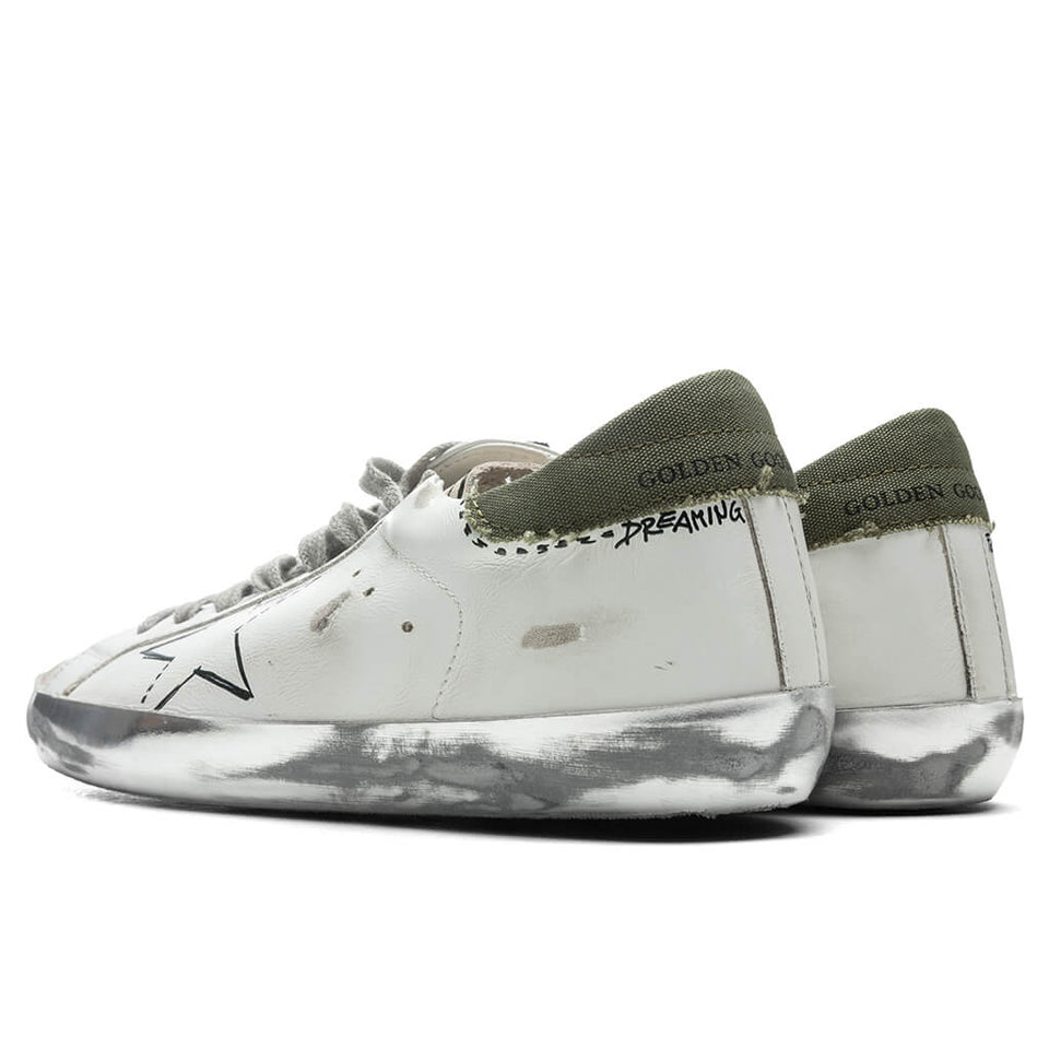 Super-Star Sneakers - White/Military Green