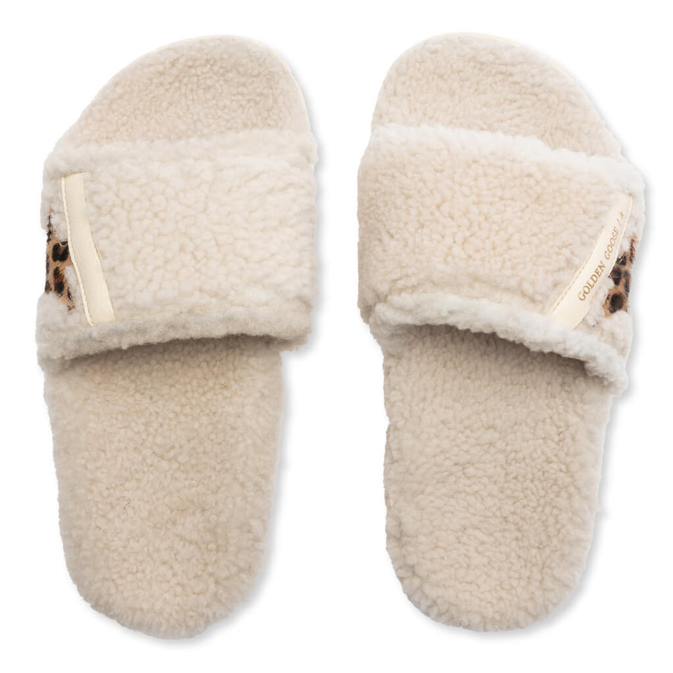 Women's Shearling Poolstar - Beige/Brown Black Leo