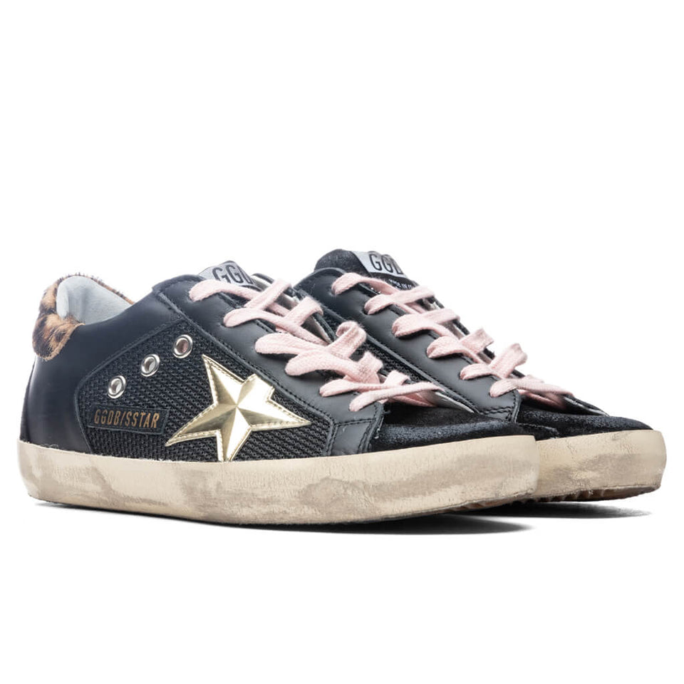 Women's Super-Star Sneakers - Black/Gold