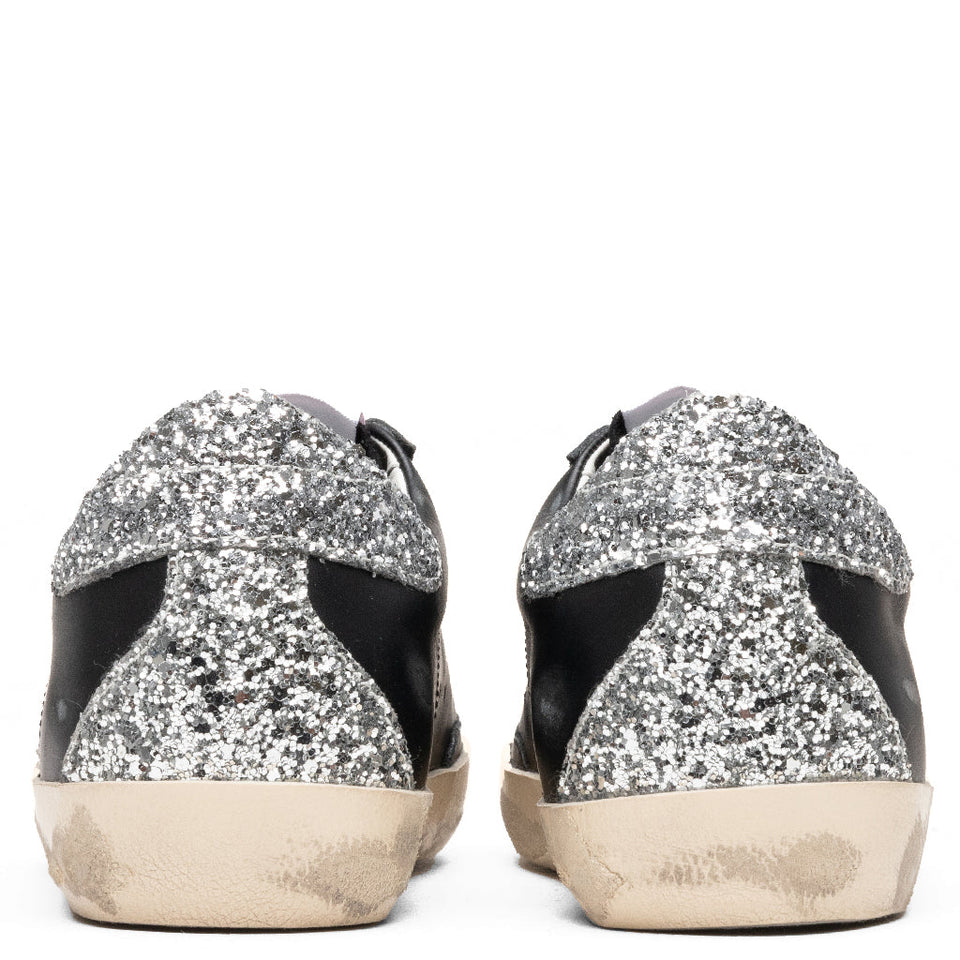 Women's Super-Star Sneakers - Black/White/Silver