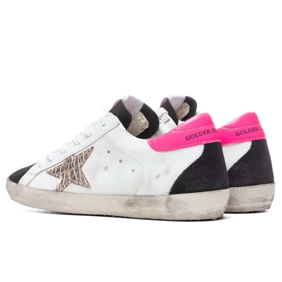 Women's Super-Star Sneakers - White/Black/Gold