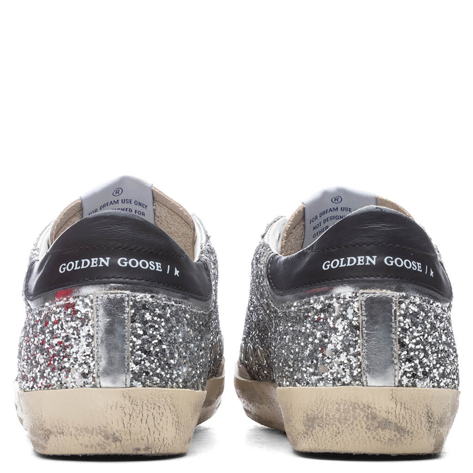 Women's Super-Star Sneakers - Silver/Baby Pink/Black