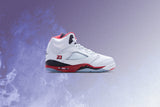Air Jordan 5 Retro OG Fire Red 'Black Tongue' (GS) - White/Fire Red/Black