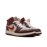 Jordan 1 Mid SE (PS) - Coconut Milk/Varsity Red/Dark Pony