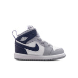 Jordan 1 Mid (TD) - White/Midnight Navy/Wolf Grey