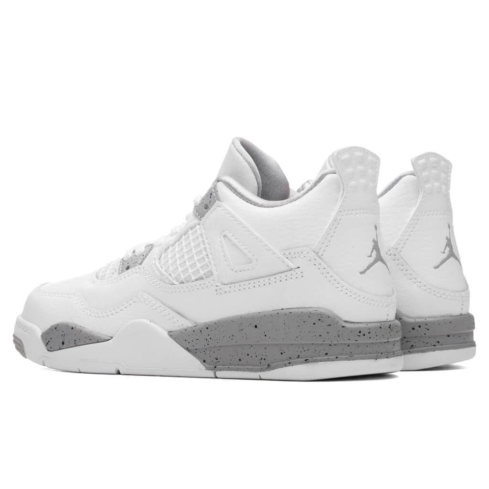 Air Jordan 4 Retro (PS) - White/Fire Red