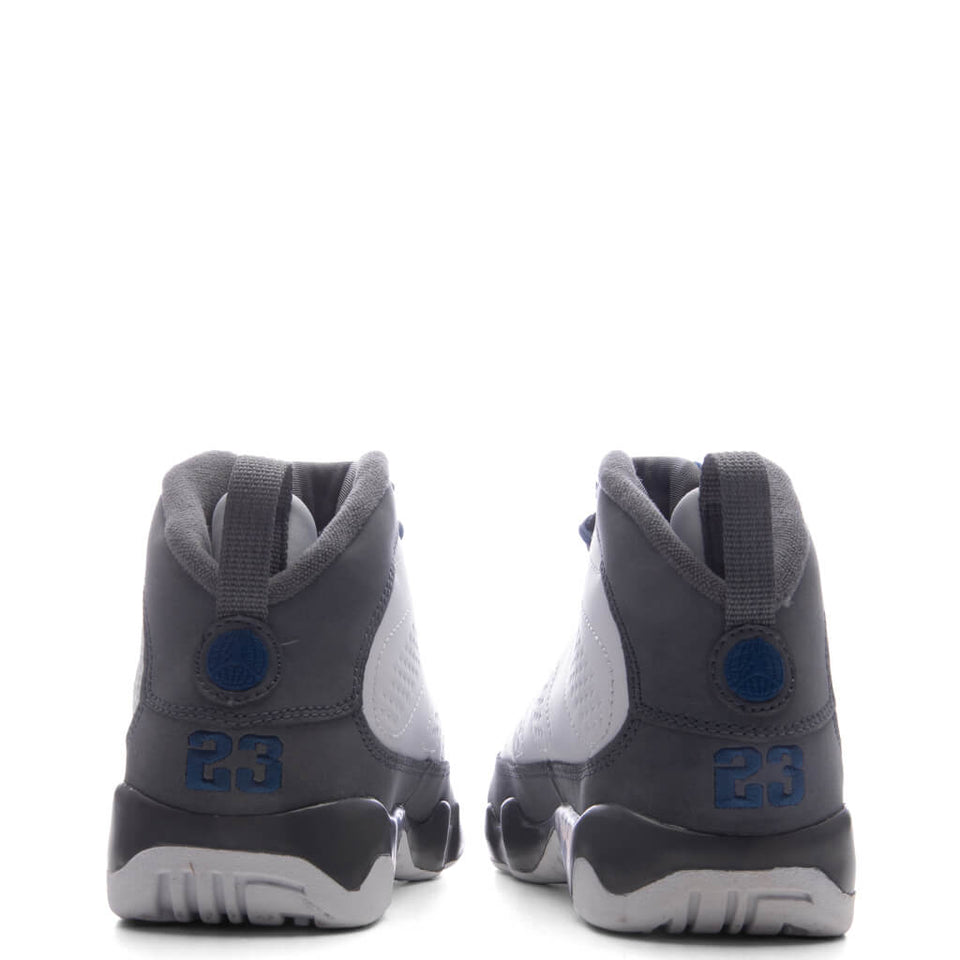 Air Jordan 9 Retro 'Flint Grey' (PS) - White/French Blue/Flint Grey