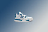 Jordan 4 Retro (PS) 'Industrial Blue' - Off White/Military Blue/Neutral Grey