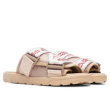 Logo Tape Kalpi Sandals - Beige/Light Pink