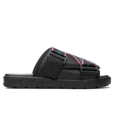 Logo Tape Kalpi Sandals - Black/Blue Turkis