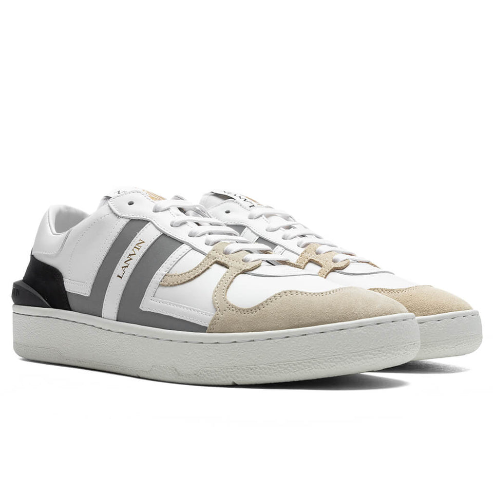 Clay Low Top Sneakers - White/Silver