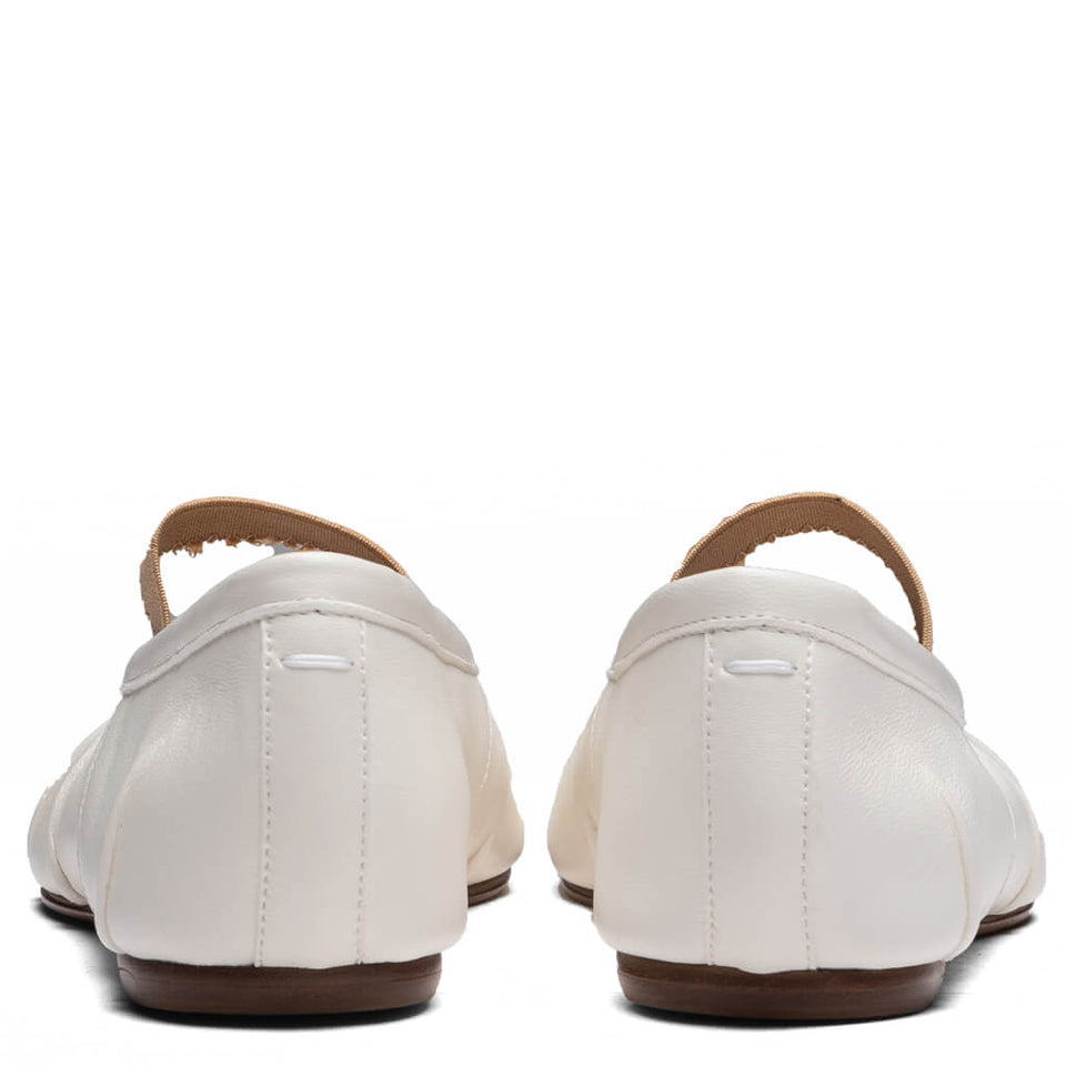 Women's Tabi Elastic Band Mule - Ivory/Nude