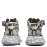 Wayne Brushed Patent Leather High - White