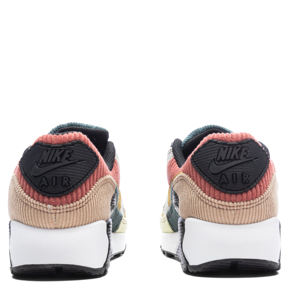 Women's Air Max 90 'Multi-Corduroy' - Black/Bronzine/Red Stardust