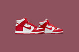 Dunk High (GS) - White/University Red