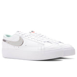 Women's Blazer Low Platform - White/Metallic Silver/Mint Foam