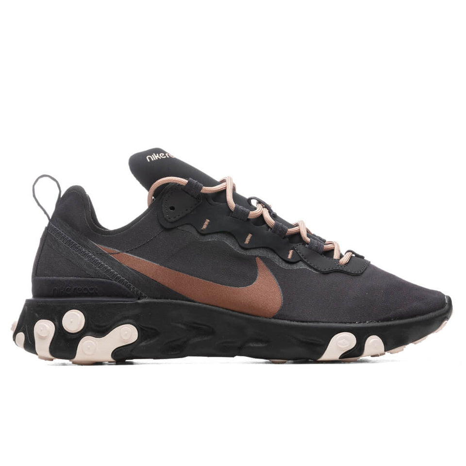 Women's React Element 55 - Oil Grey/Oil Grey/Echo Pink