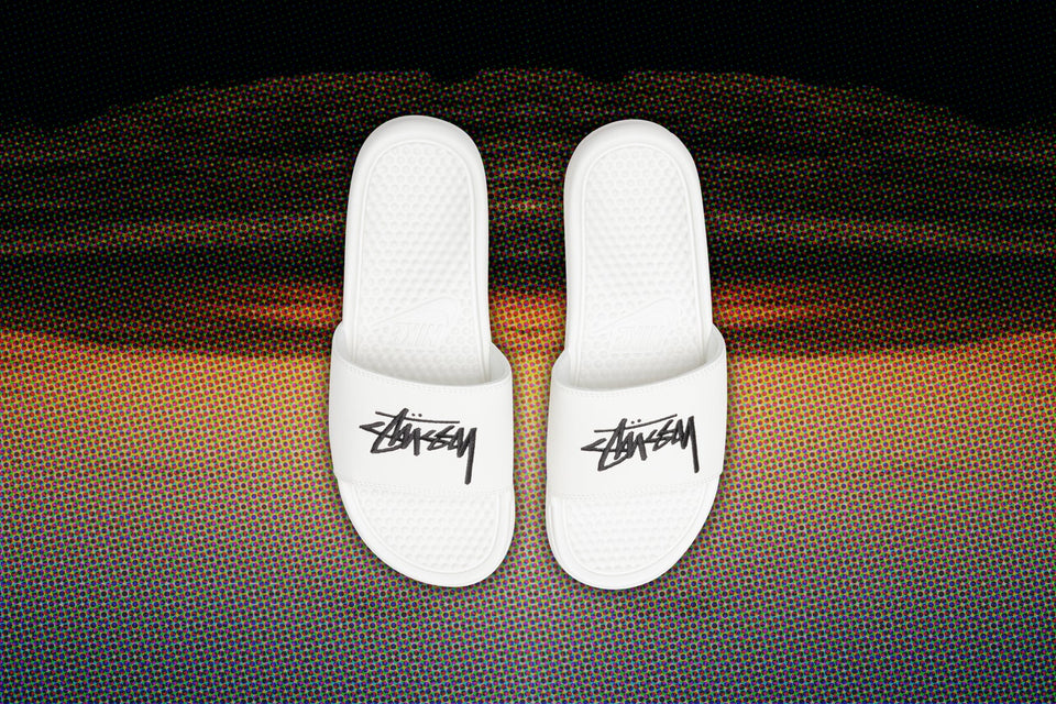 Nike x Stussy Benassi - Sail/Black