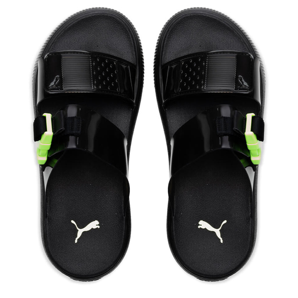Women's Suede Mayu Sandal - Black/Fizzy Light