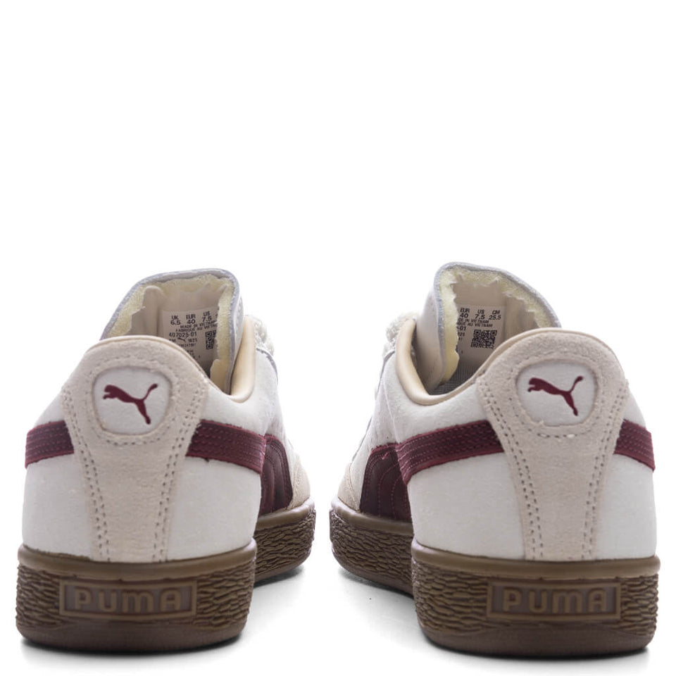 PUMA x Nahmias Suede Vintage - Warm White/Archive Gold/For All Time Red