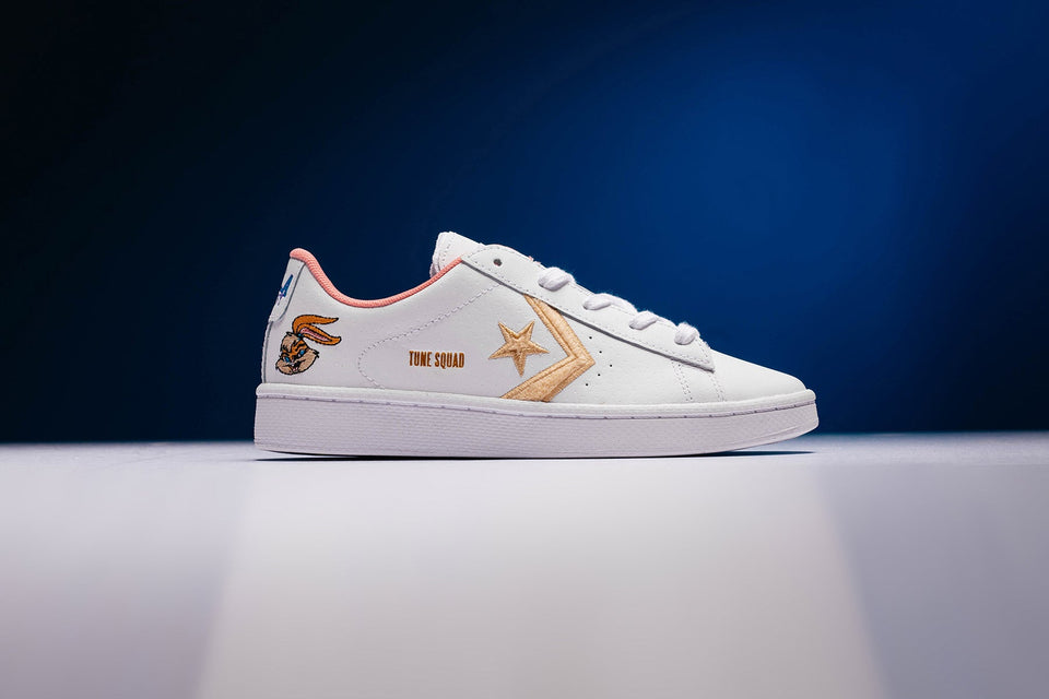 Kid's Pro Leather Ox "Space Jam" - White/White Onyx
