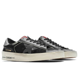 Stardan Suede and Nappa Sneaker - Black/Silver