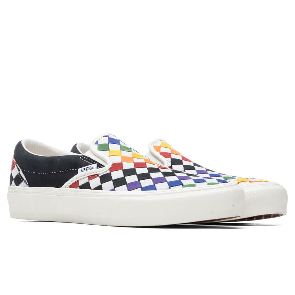 Classic Slip-VLT LX "Pride" - Woven Leather Rainbow