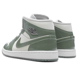 Women's Air Jordan 1 Mid SE - Sea Glass/Oil Green/Metallic Silver