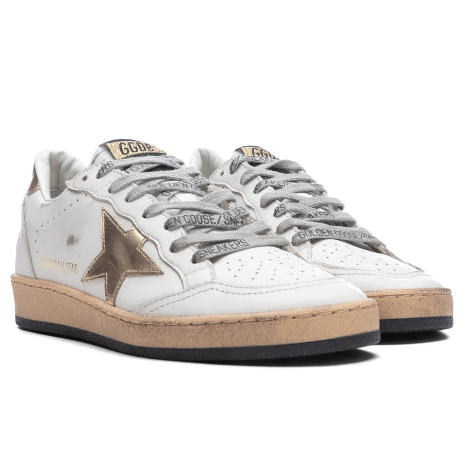 Women's Ball Star Net Sneaker - Milk/Gold