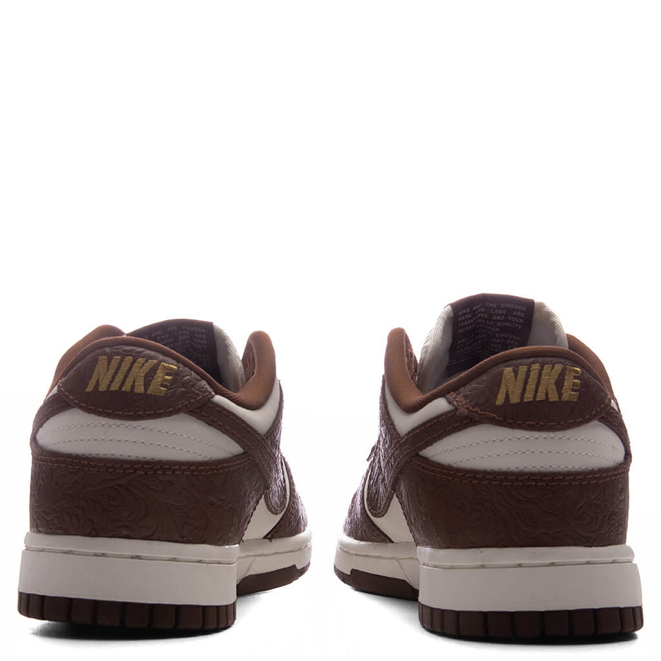 Women's Dunk Low 'Embossed Baroque' - Sail/Fauna Brown/Metallic Gold