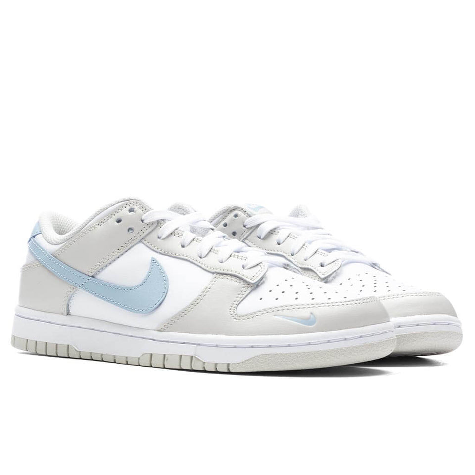 Women's Dunk Low - White/Light Armory Blue/Light Bone