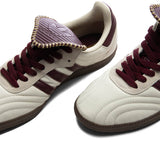 Womens Samba Long Tongue - Cream White/Maroon/Gold Metallic