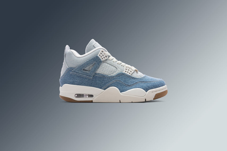 Women's Air Jordan 4 Retro Tex 'Worn Blue' - Sail/Gum Light Brown/Worn Blue