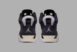 Women's Air Jordan 6 Retro "Light Smoke" - Black/Chrome