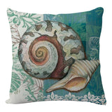 Sea Turtle Cushion Cover – Linen Throw Pillow Case 18x18 Inch