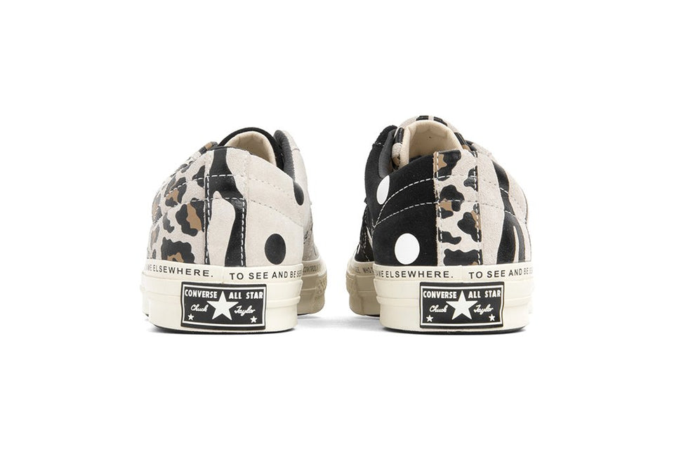 Converse x Brain Dead One Star Ox - Egret/Black/Multi