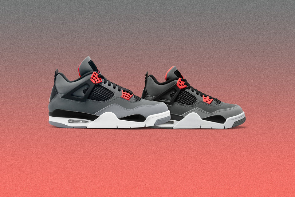 Air Jordan 4 Retro 'Infrared' - Dark Grey/Infrared 23/Black Cement Grey