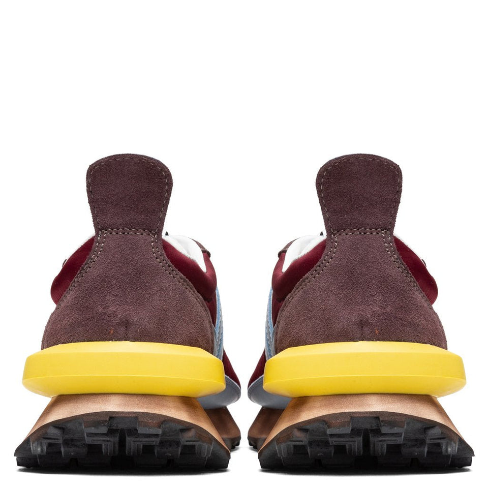 Nylon Running Sneaker - Burgundy/Light Blue
