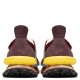 Nylon Running Sneaker - Burgundy/Light Blue