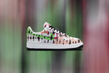 Women's Air Force 1 Low "Black Tie Dye" - White/Green Strike