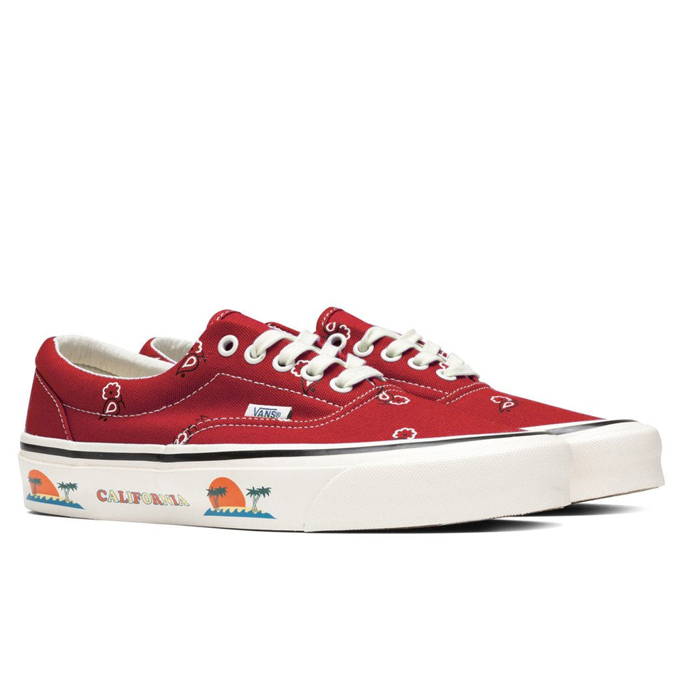OG Era LX "Paisley" - Pompeian Red/White